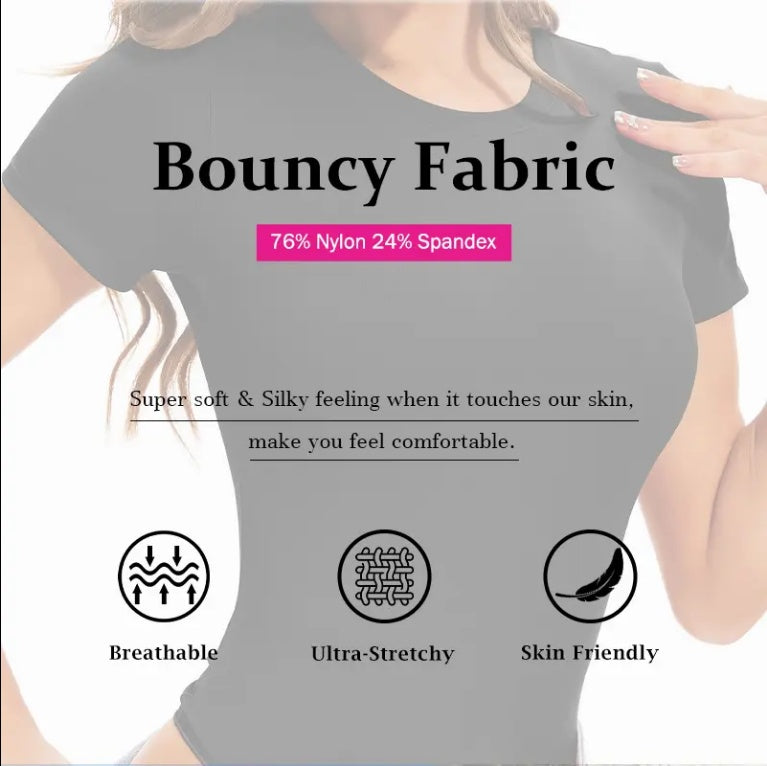 Smoke Cloud Going Out T Shirt Tops Second-skin Feel Recycle Shapewear Crew Neck Short Sleeve Bodysuit For Women